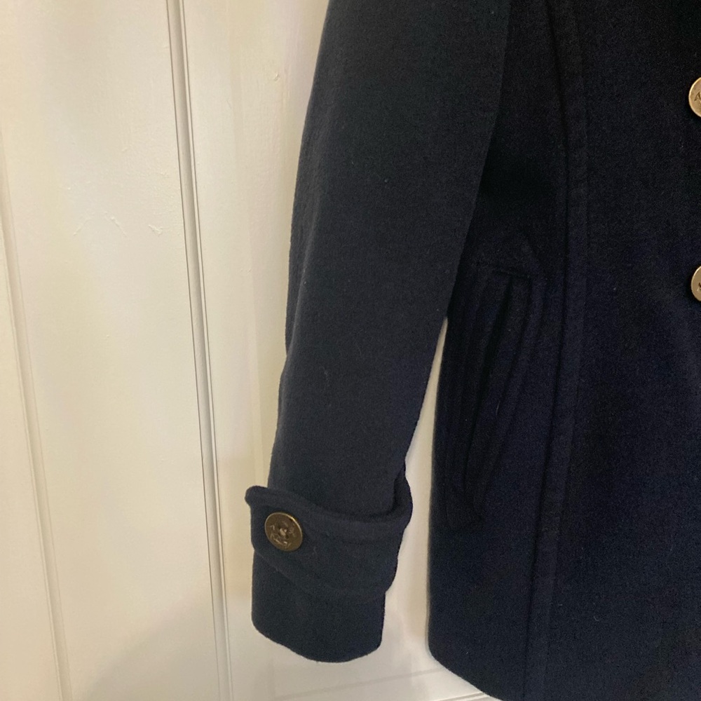 Lands' End Women's Black Peacoat - Picture 3 of 7